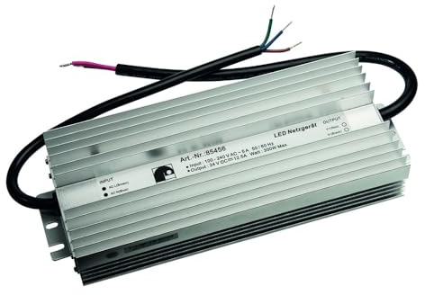 Outdoor LED Netzgerät, 24V, 300W, IP67, WITH PFC ACTIV, 100-240V AC, statisch
