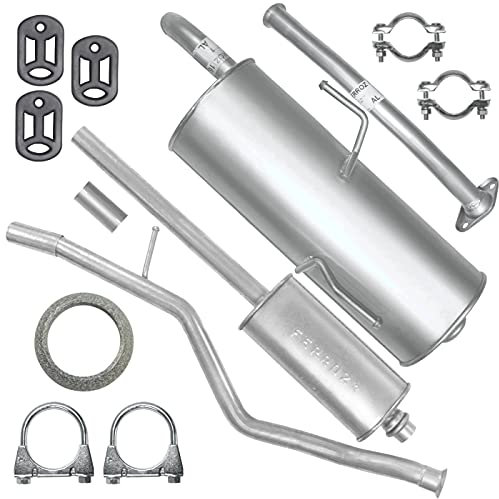 Schalldämpferset Abgasrohr Mitteltopf Endschalldämpfer Auspuff Endtopf für Peugeot 206 CC 1.6