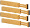 joeji's Kitchen Adjustable Bamboo Drawer Divider Expandable Drawer Organiser Divider from 33 to 43cm Multifunctional Drawer Dividers for Clothes Cutlery Tools
