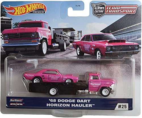 Hot Wheels '68 Dodge Dart Horizon Hauler, [Pink] Team Transport #25