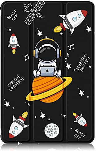 TOPCASE Funda para Samsung Galaxy Tab A8 10.5 Pulgadas SM-X200/SM-X205 2021,Ultra Delgado Carcasa con Soporte Función y Auto-Sueño/Estela,Astronauta Saturno