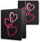 kwmobile Klapphülle kompatibel mit Amazon Kindle Oasis 10. Generation Hülle - eReader Case - Pinsel Herzen Altrosa Rosa Schwarz