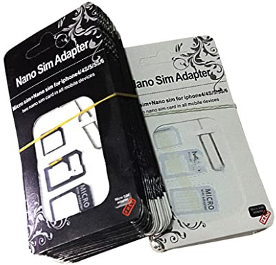 PULABO Practical design and DurableAdattatore per scheda SIM Kit adattatore per scheda SIM Adattatore di conversione SIM Nuovo rilasciato e popolare, Black