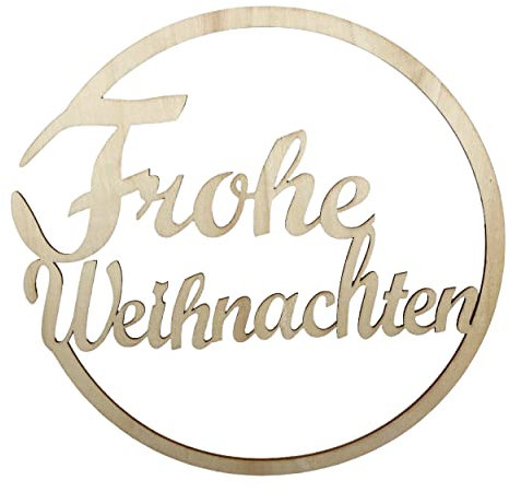 Knüllermarkt 34446 I Deko-Ring Frohe Weihnachten Natur aufhängen dekorieren Weihnachten I Nikolaus I Winter Advent hängen Wanddeko Fensterdeko