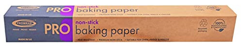 Non-Stick Baking Paper with Non-Slip Base Premium Quality Baking Parchment Paper Roll Suitable for All Types of Baking for use in Conventional, Combination and Microwave ovens – 38cm x 10m x 1 Roll