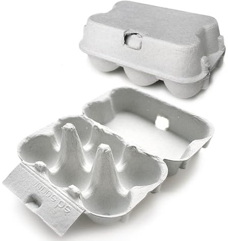 Eivolution 6er Wachteleierschachteln aus Pappe - 60 Stück - Eierkartons für Wachteleier aus Recycling Material
