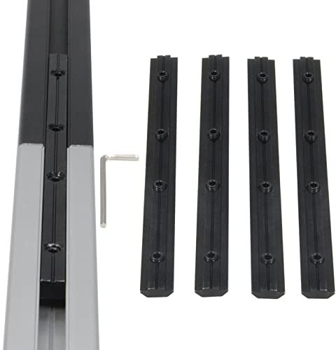 Befenybay 4 pezzi linea diritta nera interna connettore giunto lunghezza 7 pollici con viti M6 per 8mm T Slot profilo di estrusione in alluminio serie 3030