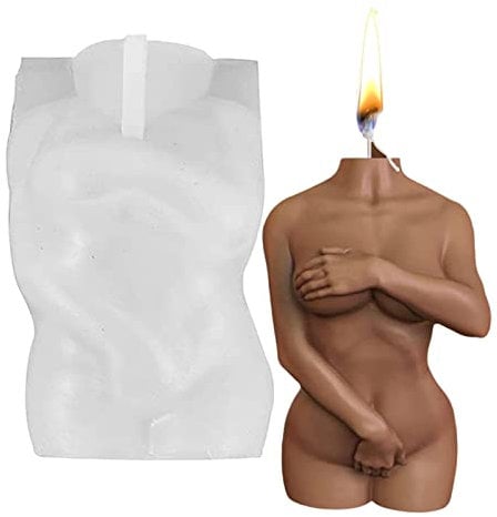 LINGJIONG Körperform Kerzenform,3D nackte schüchterne Frauen Männer Körperform Kerzenform | Körperkunst weibliche männliche Formen für DIY, Heimhandwerk, Schreibtisch-Dekor-Herstellungswerkzeuge