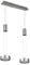 Trio Leuchten LED Pendelleuchte Franklin 326510207, Metall Nickel matt, inkl. 2x 9 Watt LED, Switch Dimmer