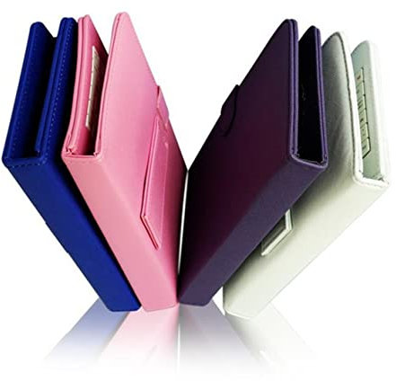 Hemobllo 7 Inch Tablet Keyboard Case Leather Protective Cover and Stand, Universal Keyboard Cover for Tablet Pc, White, Suitable for Office and Travel Use