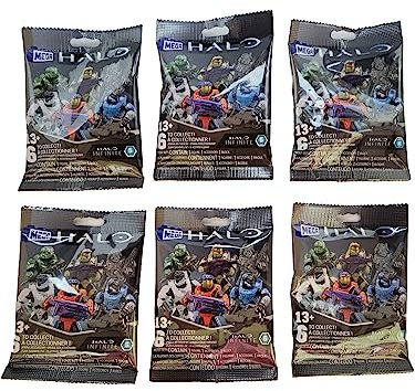 Mega Construx Halo Infinite Series 5 Mini Figures Blind Bags Complete Set of 6 Bundle from CNC84-963G Spartans Release