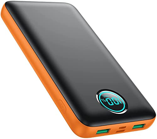 iPosible Batterie Externe 26800mAh 25W PD + QC 4.0 Chargeur Portable LCD Display Charge Rapide avec 3 Ports USB Sortie Power Bank Charger pour iPhone 15/14/13/12/11 Pro Max Samsung - Orange