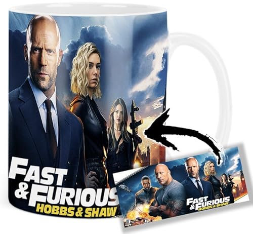 Fast & Furious Hobbs & Shaw Dwayne Johnson Jason Statham Idris Elba Vanessa Kirby Tasse Keramikbecher Mug