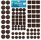 shinfly Felt Furniture Pads 60 Pcs, Dark Brown, Floor Protector for Chair Leg, Self-Adhesive Pads for Furniture Feet, Anti-Scratches and Reduce Noise, Protect Your Hard Wood Floor