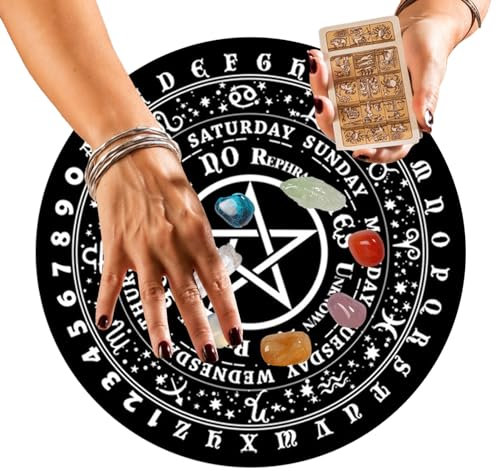 Planche de pendule pour divination | Planche métaphysique Ouija en caoutchouc – Pendule de sorcière, décoration de séance, planche Saint- , kits de sorcière, cadeau de sorcière, découvrez les