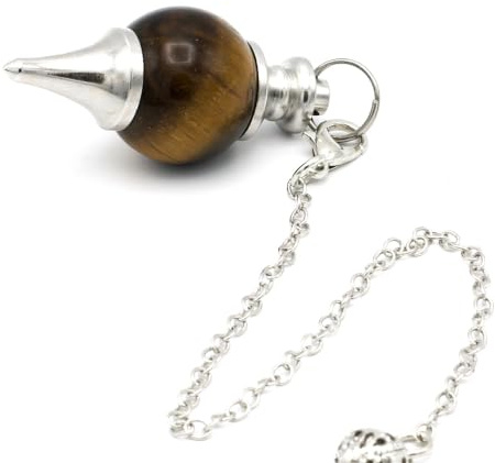 Miracles Minéraux Wahrsagen-Pendel aus Naturstein | Radiästhesie mit hoher Vibrationsqualität | Große Auswahl an Formen und Steinen | Merkaba | Sephoroton