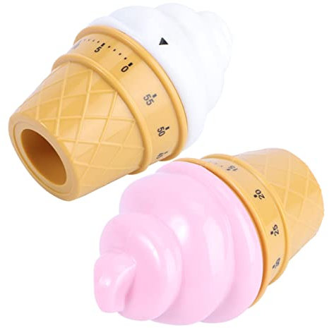 MAGICLULU Lot De 2 Minuteurs De Cuisine De 60 Minutes Motif Dessin Animé pour La Cuisson des Glaces Outil De Gestion du Temps De Cuisson