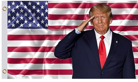 2024 Polyester-Flagge mit 4 Messingösen, großes Banner für den amerikanischen Präsidenten, Republikanisches Banner für politische Kampagne, hält Amerika großartig, tolle Dekoration für drinnen und