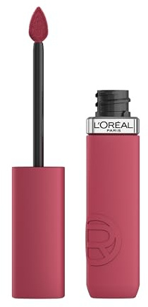 L'Oréal Paris, Unfällible Matte Resistance Nudes Lipgloss, matt, langanhaltend, 16 HR, intensive Farbe mit Hyaluronsäure, Farbton First Love 660, 5 ml