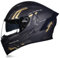 Woljay Casco Moto Modulare Integrato apribile Parasole caschi Doppia Visiera per uomo donna Scooter Adulto DOT ECER22-05 (Count Black Gold - Transparent Visor,M)