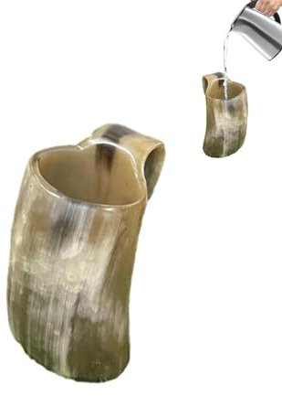 Tazza In Corno - Tazza In Corno Per Bere Vichingo, Coppa Vichinga Vintage, Tazza Per Bere In Corno | Boccale Per Acqua In Corno Rustico, Boccale Per Birra, Boccale Per Bere, Boccale Per Whisky Con Man