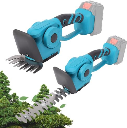 Grasschere für Makita Akku, 21V Rasenkantenschneider Akku Rasentrimmer Heckenschere Cordless Rasenmäher mit Grasscherenmesser und Strauchscherenmesser, ohne Akku ohne Ladegerät