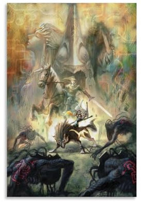KKPLO The Legend Of Zelda Twilight Princess Poster, dekorativer Leinwanddruck, modernes Familienschlafzimmer, Wohnzimmer, Dekoration, 20 x 30 cm