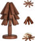 Untersetzer Holz Set für Baumkunst, Bambus Topfuntersetzer Set, Faltbare Untersetzer Baum, Holzuntersetzer Walnuss Dämmmatte Matten, Holz Trivet Tisch Home Decoration für Pfannen (Schwarznuss)
