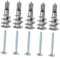 200st Schrauben -wandhaken Elektroschrauber Schirmständer Rattan Wandlampe Spiral- Maueranker Für Trockenbau Selbstbohrender Knebelbolzen Befestigungen Silver Zinklegierung iplusmile