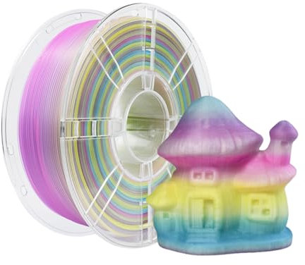 iBOSS Rainbow PLA+Filament 1,75 mm, couleur, matériau de filament d'imprimante 3D PLA PRO, précision dimensionnelle +/-0.02 mm Rouleau de 1 kg (2,2 lb), transparent arc-en-ciel