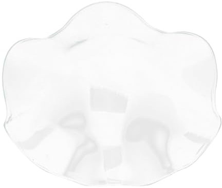 RORPOIR Elegant Glass Wavy Essential Oil Dish Heat Resistant Warmer Plate 115mm for Scented Wax Melting