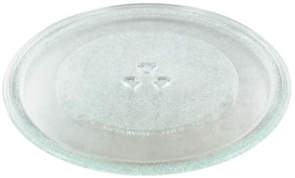 FIGEVIDA Piatto universale per microonde, girevole, in vetro, con 3 fissaggi, da 255 mm, Trasparente Z553