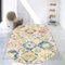 KTYUTJDH Ovaler Teppiche,Multicolor Beige Creme Petrol Grün Dunkelblau Rot Orange Gelb,bunt,Oval 200 x 300 cm, Kurzflor Teppich Waschbar für Wohnzimmer, Schlafzimmerteppich,