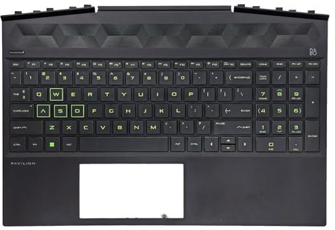 Jxjslp Replacement Upper Case Palmrest for HP Pavilion Gaming 15-DK 15T-DK000 15T-DK100 15T-DK200 Series Laptop with Backlit Keyboard Top Cover L57593-001