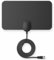 Antena TV Interior con Amplificador – Antena Digital HD 4K para Smart TV, 360° Recepción hasta 250 km, Diseño Ultrafino Autoadhesivo para Pared/Ventana, Cable Coaxial de 5 m