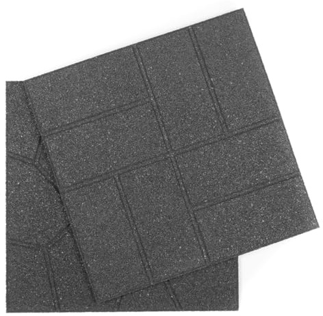 Nicoman Paver Garden Reversible Stepping Stones Decking Paver, 40.5 x 40.5 cm, Dual Pattern Design (Grey, Pack of 4)