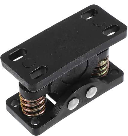 HOMSFOU Loquet de porte de camping-car robuste à ressort pour jardin, chambre, salon, garage, design élégant pour une fermeture fiable, protection murale, finition noire