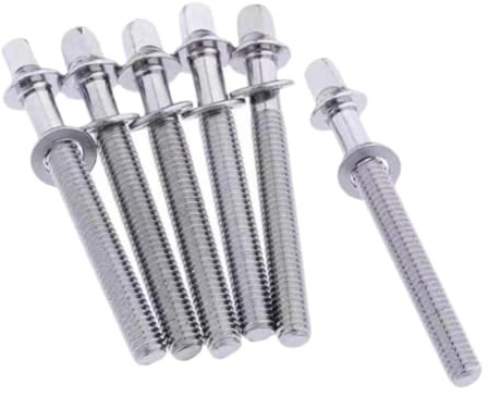 6 Stück Trommelspannstäbe M5 Drum Lug Befestigungsschrauben für Percussion Accs Build M5 x 70 mm Silber