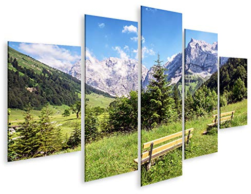 islandburner Bild auf Leinwand Karwendelgebirge Österreich Alpen Bilder Wandbilder Poster