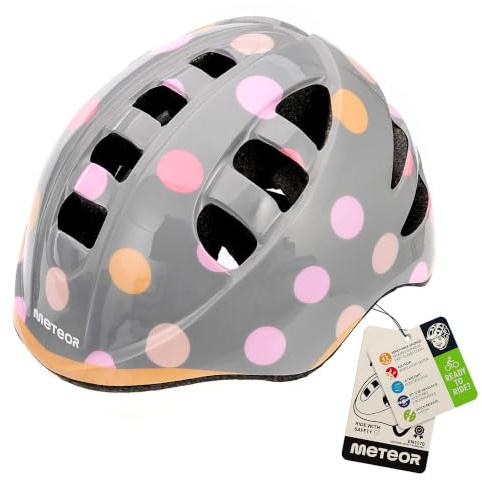 meteor Kinder fahrradhelm ab 1 Jahr – sicherer & stoßdämpfender Kinderhelm mit verstellbarem Headlock - waschbarem Fahrrad Helm Innenfutter – optimaler Schutz & leichtes Design für Baby-Abenteurer