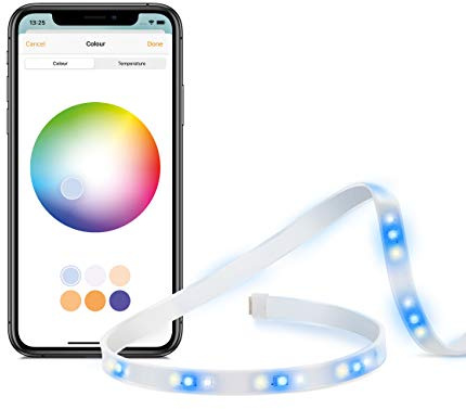 Eve Light Strip (UK-Version) - Smart LED Light Strip, Full-Spectrum White and Color, 1800 lumens, no Bridge Necessary, Adaptive Lighting (Apple HomeKit)