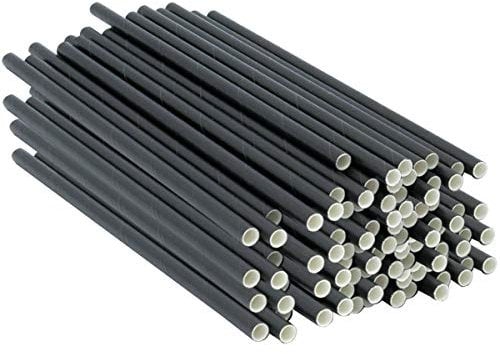 Comfy Package [300 pezzi - 18 cm] Cannucce/bastoncini da cocktail - 100% biodegradabili - per cocktail/caffé - nero