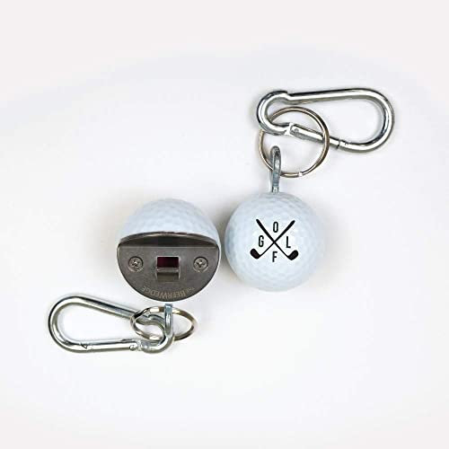The BeerWedge, Bottle Opener made from a Rearl Golf Ball, Clover Design