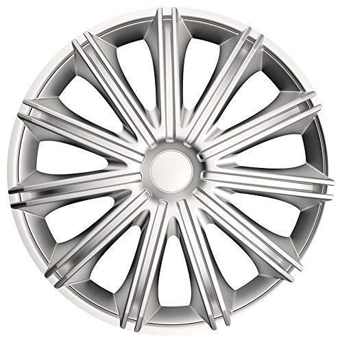 AUTO-STYLE Satz Radzierblenden Nero 17-Zoll Silber