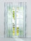 HeichkelL 2 Stück Voile Bedruckte Schiebegardine »Perlendruck« Halbtransparenter Flächenvorhang Hochwertiger Schiebevorhang mit Klettband und Beschwerungsstangen Grau BreitexHöhe 57x245 cm