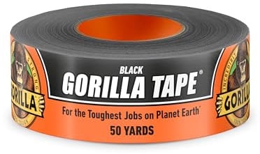 Gorilla Duct Tape, Black Tape, 1.88 x 50 yd (Pack of 1) - Heavy Duty and Weather Resistant for Indoor or Outdoor