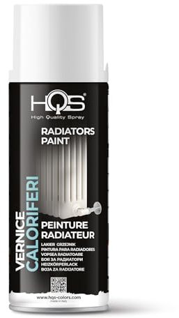 HQS Bomboletta di Vernice Spray 400 ml Caloriferi e Radiatori Bianco (Lucido)