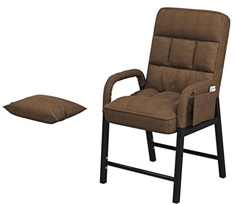 Sessel Mit Schlaffunktion, Chaiselongue Indoor Mit Armlehnen, Mid-Century Modern Accent Chair Mit Stahlbeinen Und Aufbewahrungstaschen Einzelner Verstellbarer Gepolsterter Sofastuhl Für Wohnzimmer