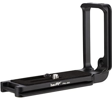 Haoge PNL-Z6II Support L pour appareil photo Nikon Z5 Z6 Z7 Z6II Z7II Z-Mount Compatible style Arca Plaque à dégagement rapide