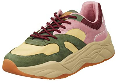 SCOTCH & SODA FOOTWEAR Damen Celest Sneaker, Green/Cream Multi, 38 EU
